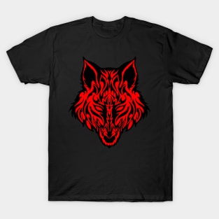 Tribal Wolf - Warrior Mask T-Shirt